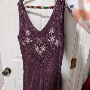 1920s purple Gatsby style dress